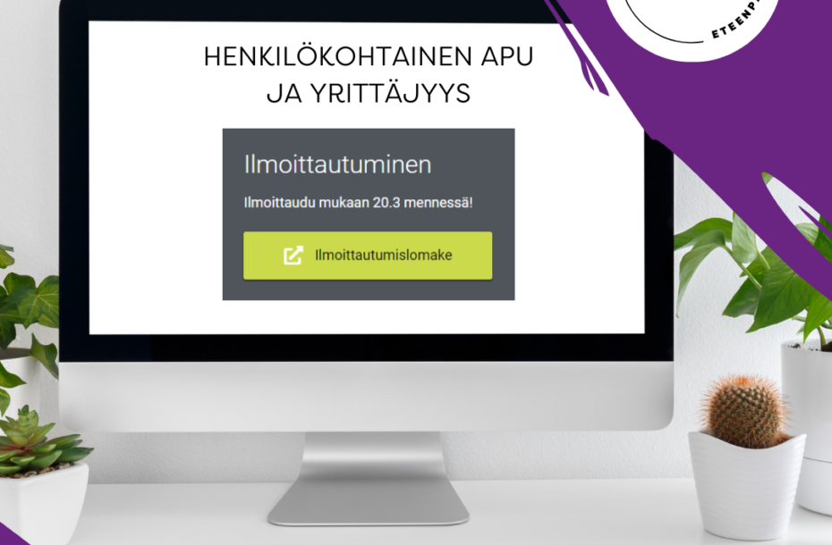 Henkilökohtainen apu ja yrittäjyys – Kehittäjäkumppaneiden webinaarit jatkuvat taas!